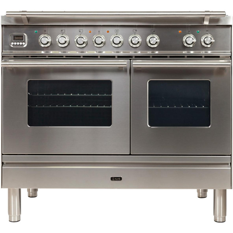 ILVE Professional Plus Series 40" 3.88 cu. ft. Freestanding Dual Fuel Range with Griddle & Reviews